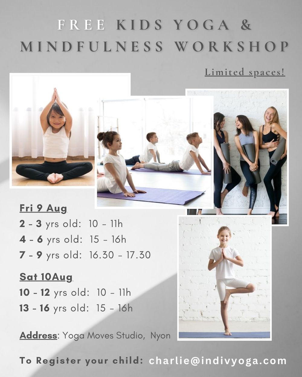 Free Kids Yoga Mindfulness Workshops copy